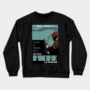 Thelonious Monk Jazz Poster Crewneck Sweatshirt